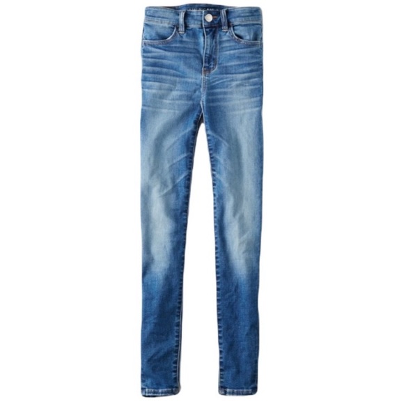 American Eagle High Rise Jegging Crop - Medium Blue Wash - Womens size 0 regular - Picture 12 of 12